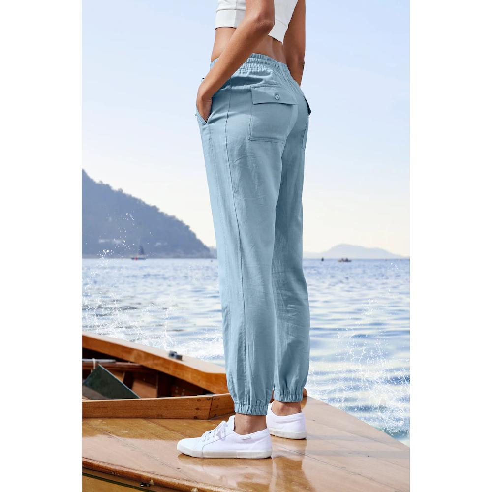 LASCANA Schlupfhose aus Webware elastische Stoffhose mit Taschen Günstig kaufen