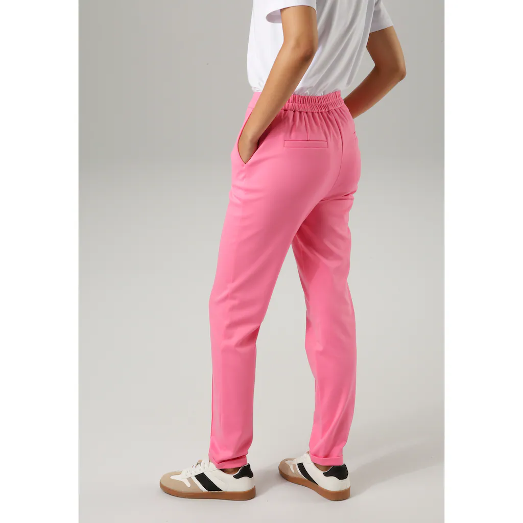 Aniston CASUAL Jerseyhose mit Biesen verziert Lagerräumung