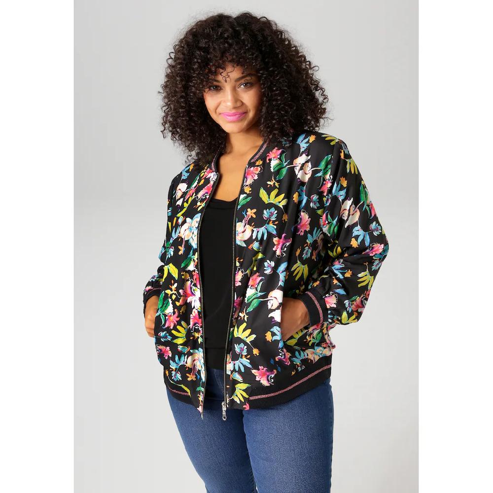 Aniston PLUS Blouson Mit Blumendruck - NEUE KOLLEKTION Neueste Mode