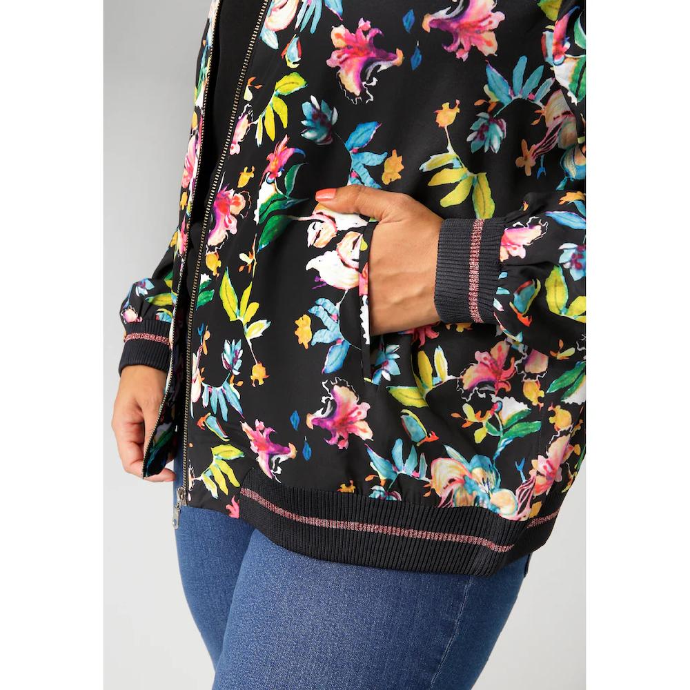 Aniston PLUS Blouson Mit Blumendruck - NEUE KOLLEKTION Neueste Mode