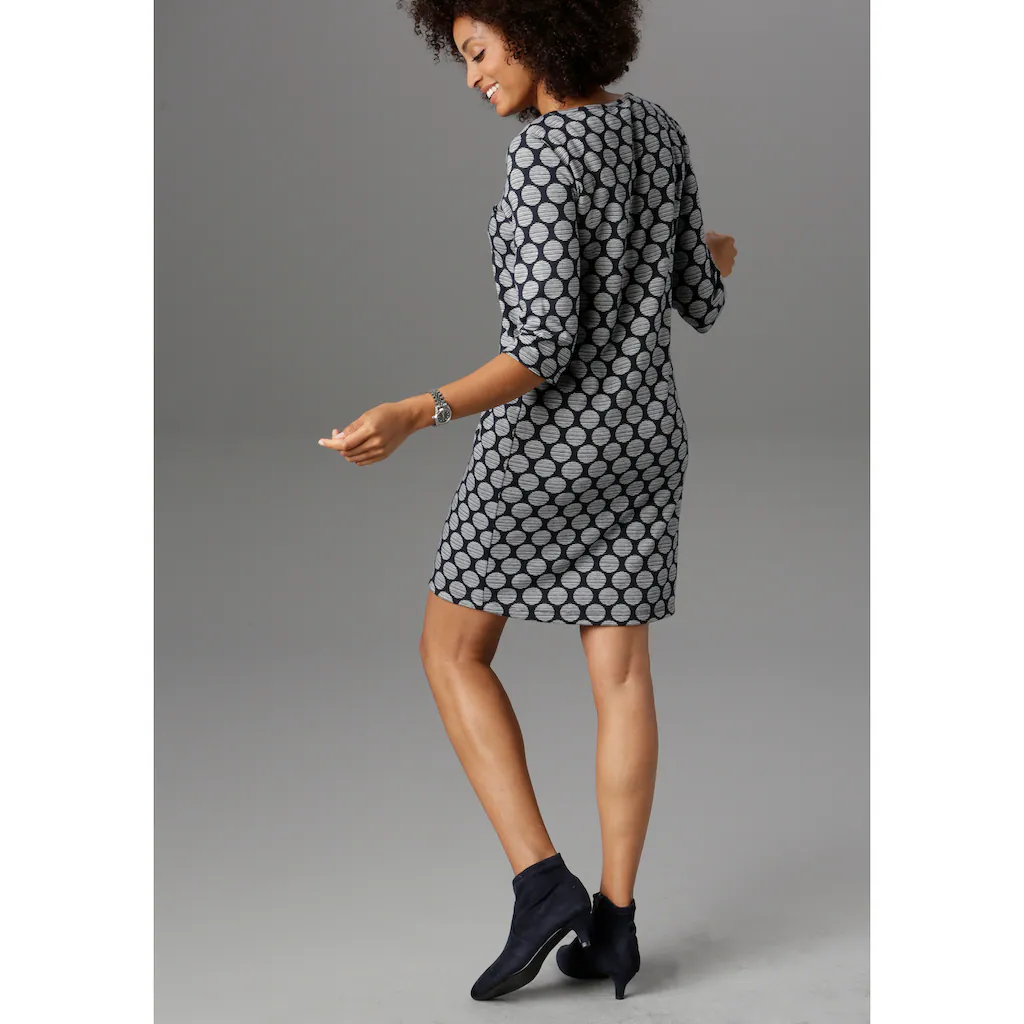 Aniston SELECTED Jerseykleid mit Punkten & Streifen Exklusive Angebote