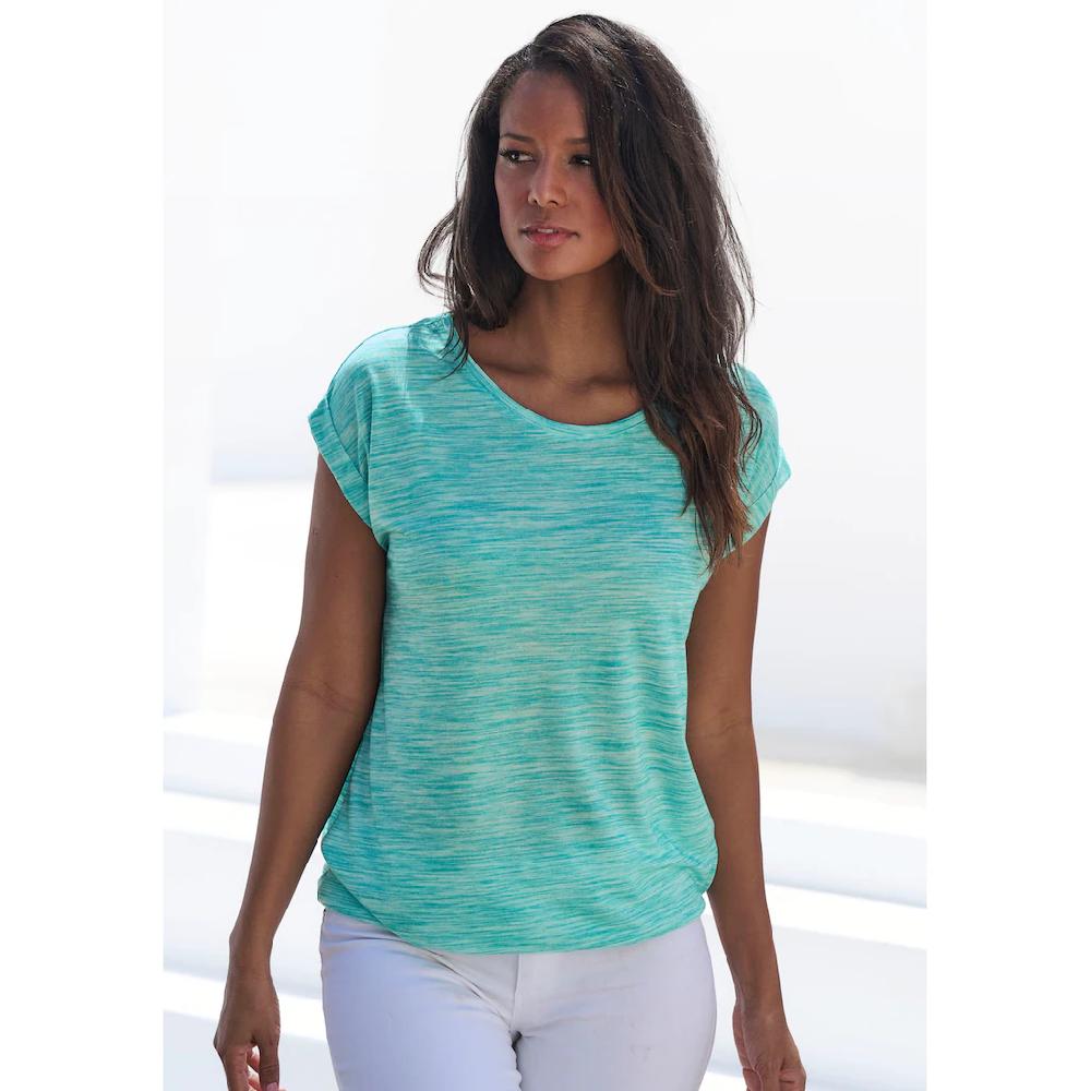 Beachtime Kurzarmshirt »mit Struktureffekt« (2er-Pack) aus pflegeleichter Qualität Große Rabatte