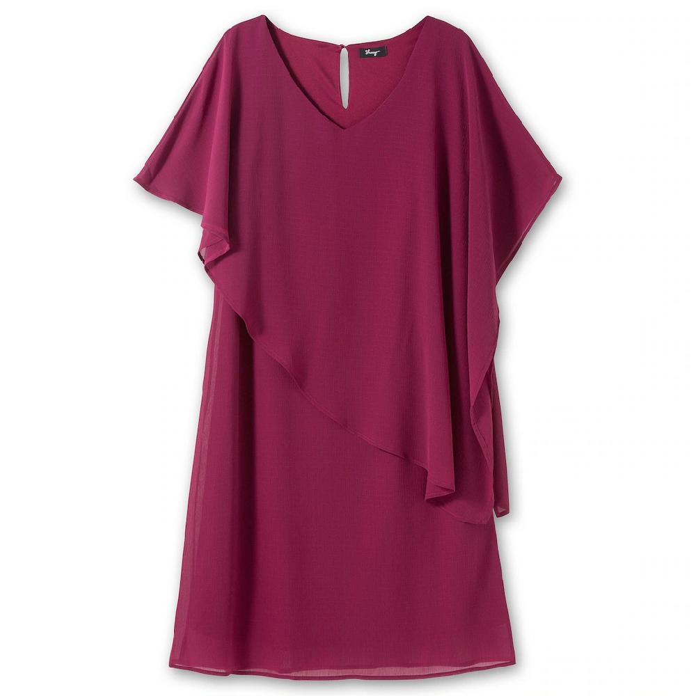 Sheego Cocktailkleid »Große Größen« mit asymetrischem Cape Neuheiten