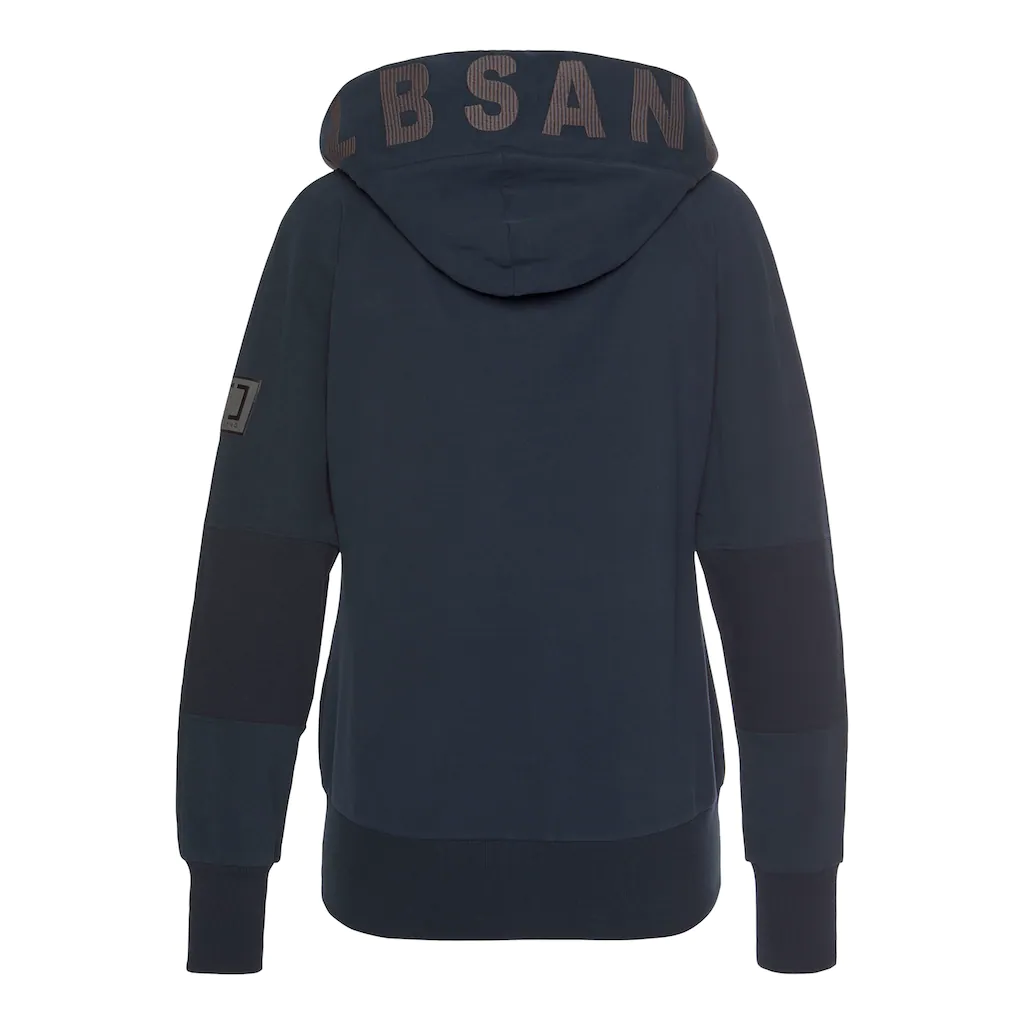 Elbsand Sweatjacke mit Logo-Stickerei an der Kapuze bequeme Freizeitjacke mit Taschen Kauf eins, bekomm eins gratis