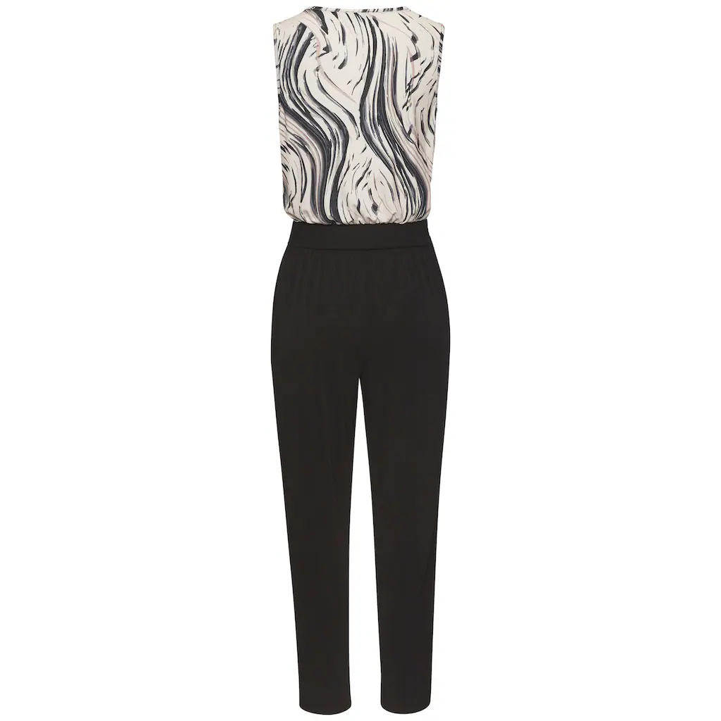 LASCANA Overall mit bedrucktem Oberteil eleganter Jumpsuit Business-Look festlich Vierteljährliche Förderung