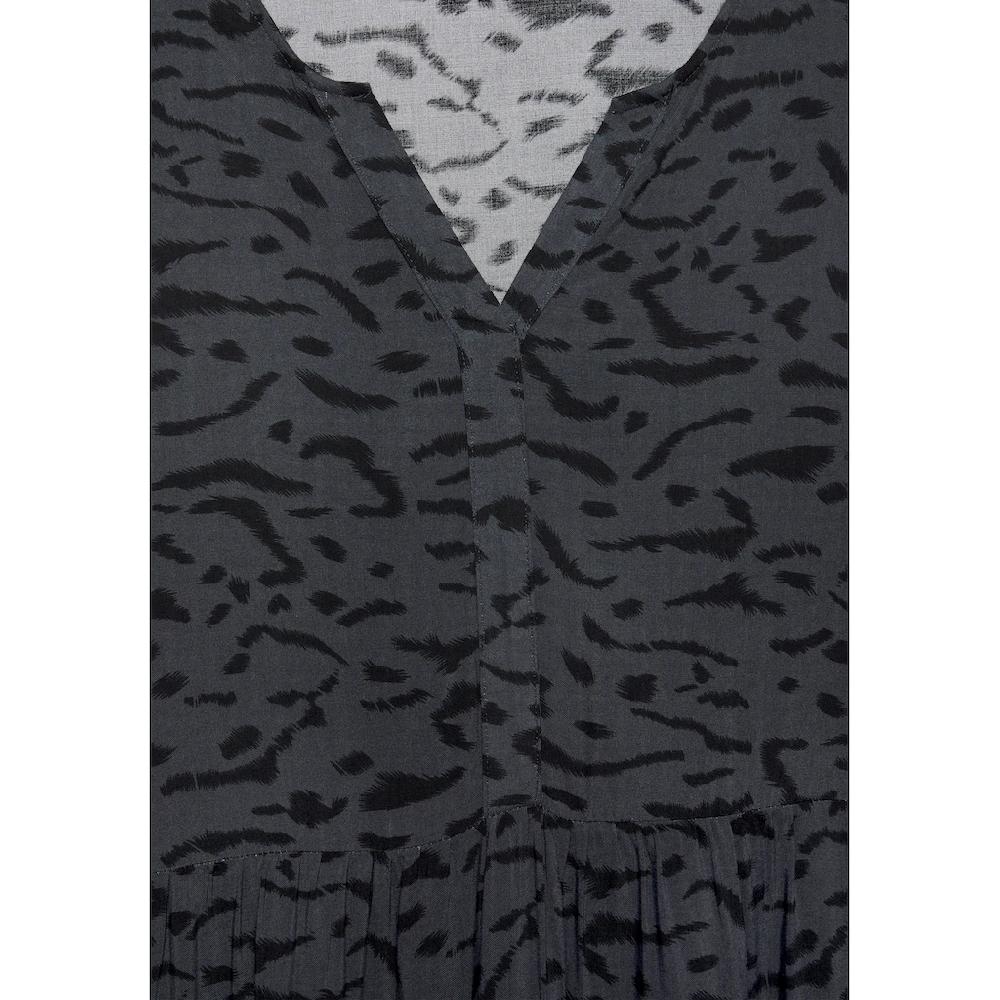 LASCANA Maxikleid mit Alloverprint und Volants langärmlig Druckkleid casual-chic Clearance-Verkauf