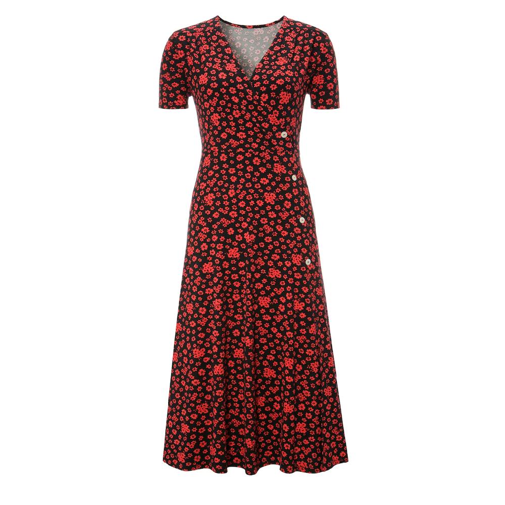 Aniston CASUAL Jerseykleid in Wickeloptik Fabrikladen