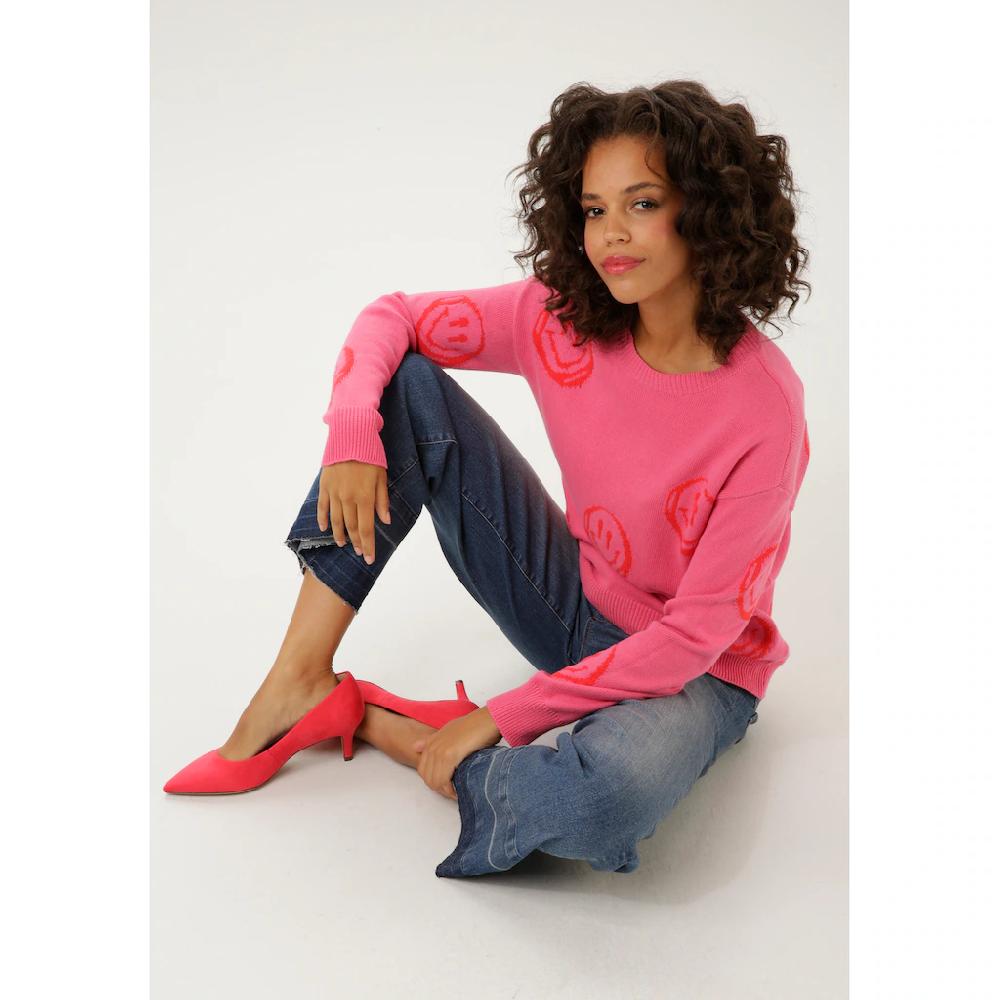 Aniston CASUAL Strickpullover mit eingestrickten Smileys Rabatte dieses Monats