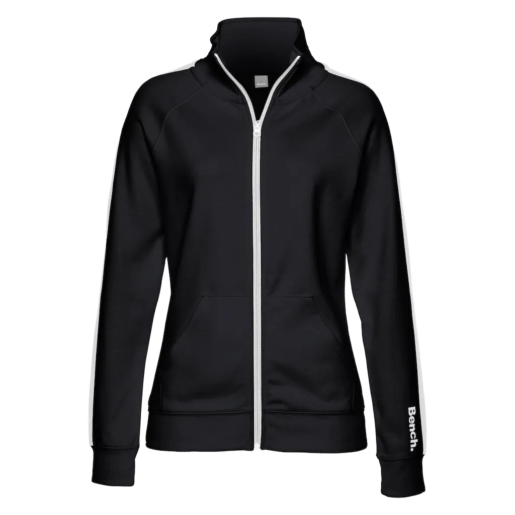 Bench. Loungewear Sweatjacke mit Seitenstreifen und Stehkragen Loungewear Outlet