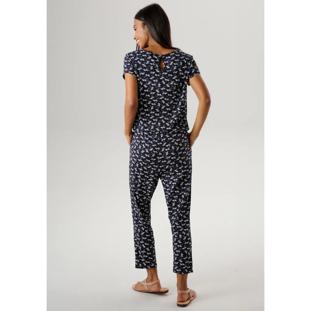 Aniston SELECTED Jumpsuit mit Palmen bedruckt Verkauf