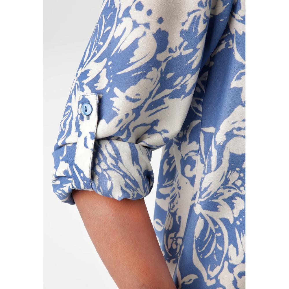Aniston CASUAL Maxikleid mit großflächigem. grafischen Blumendruck - NEUE KOLLEKTION Angebote