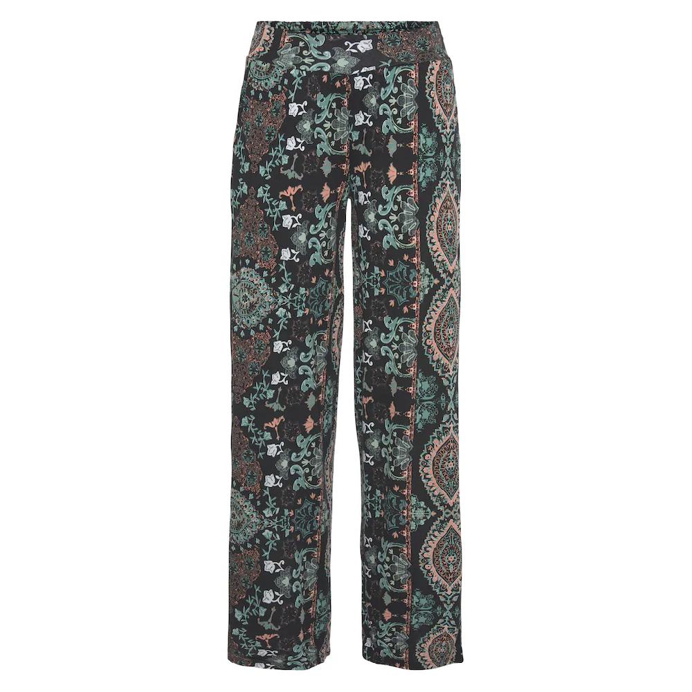 LASCANA Strandhose mit Ethnoprint und Taschen Wide-Leg Marlenehose Schlussverkauf