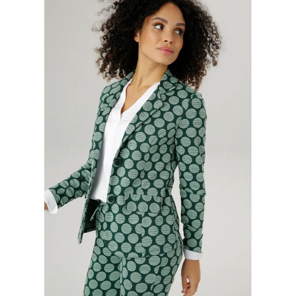 Aniston SELECTED Jerseyblazer mit gestreiften Punkten Fabrik Onlineshop