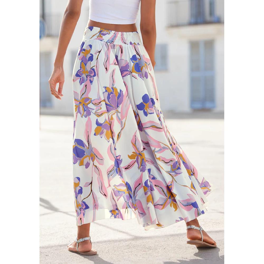 LASCANA Hosenrock mit floralem Alloverdruck Culotte extraweites Bein Begrenztes Angebot