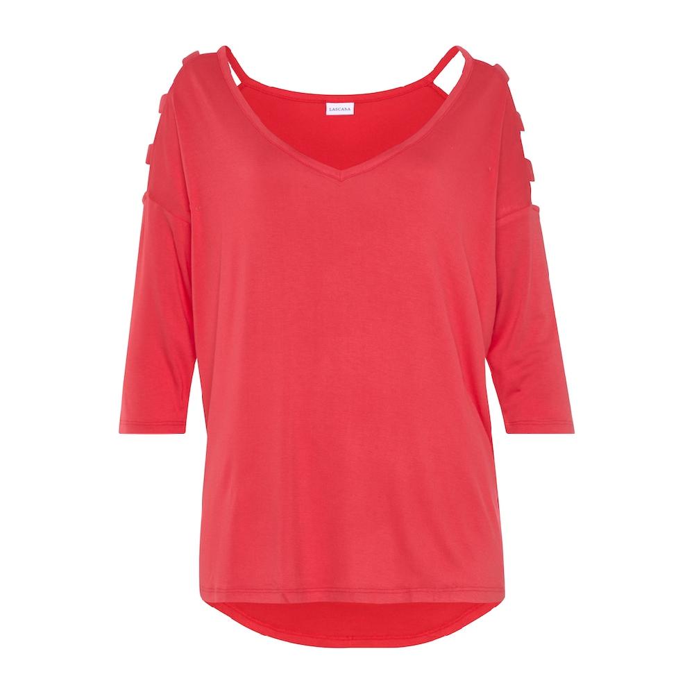 LASCANA 3/4-Arm-Shirt mit Cut-outs raffiniertes Longsleeve schulterfrei Vatertagsangebot