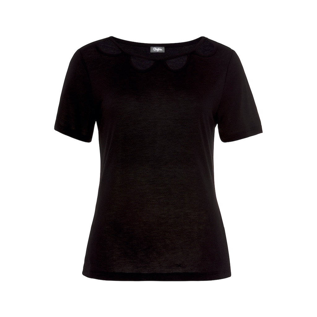 Buffalo Kurzarmshirt mit Cut-outs vorne T-Shirt lockere Passform Top Angebot