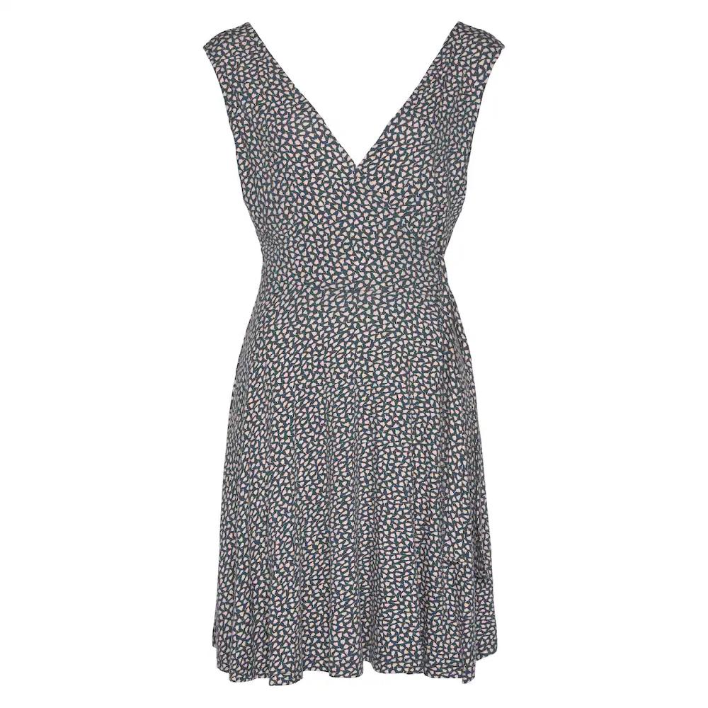 s.Oliver Strandkleid mit zartem Blumenprint und Bindeband Wickelkleid Sommerkleid Neueste Mode