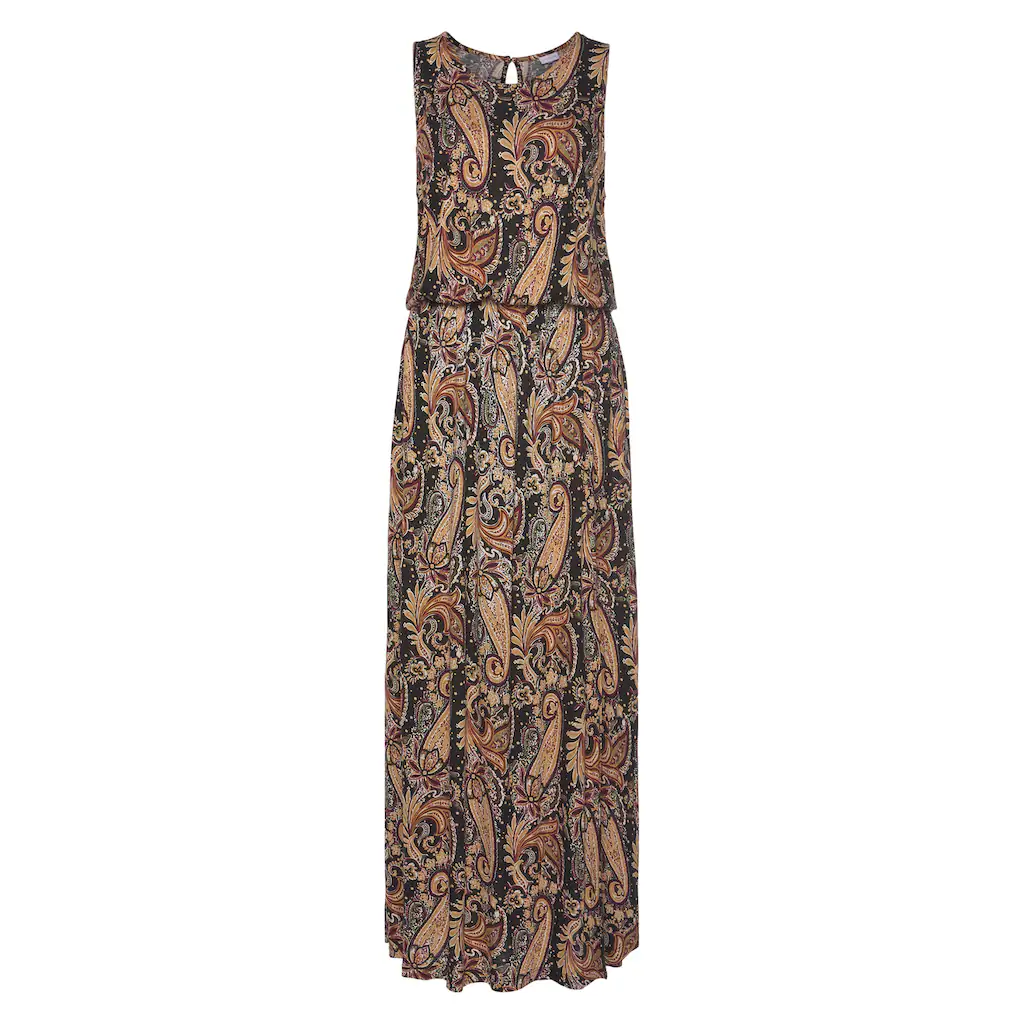 LASCANA Maxikleid mit Paisleyprint und Schlitz Sommerkleid mit Taschen Strandkleid Zeitlich begrenztes Angebot