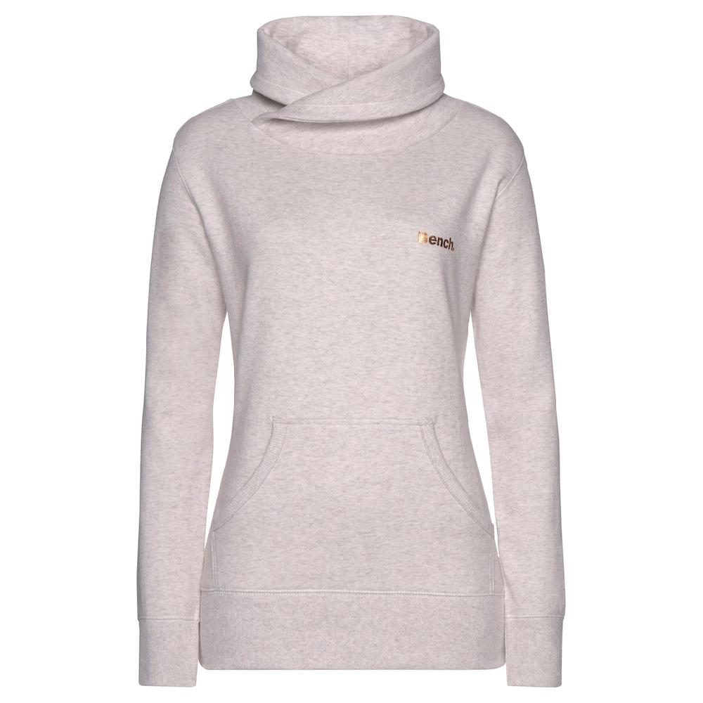 Bench. Loungewear Longsweatshirt mit Stehkragen in Layeroptik und Kängurutasche Loungewear Blitzangebot