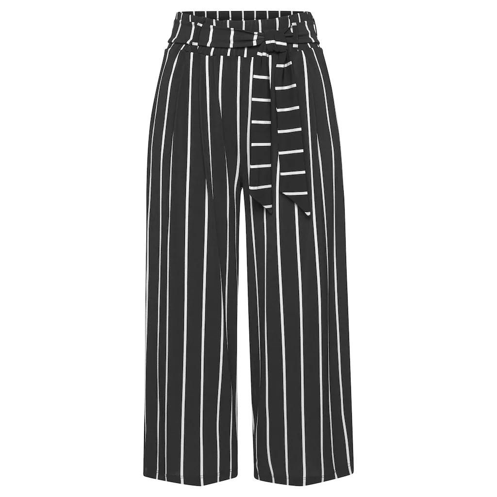 LASCANA Culotte (mit Bindegürtel) in 7/8-Länge und Bindegürtel Stoffhose elegant und sommerlich Bestseller