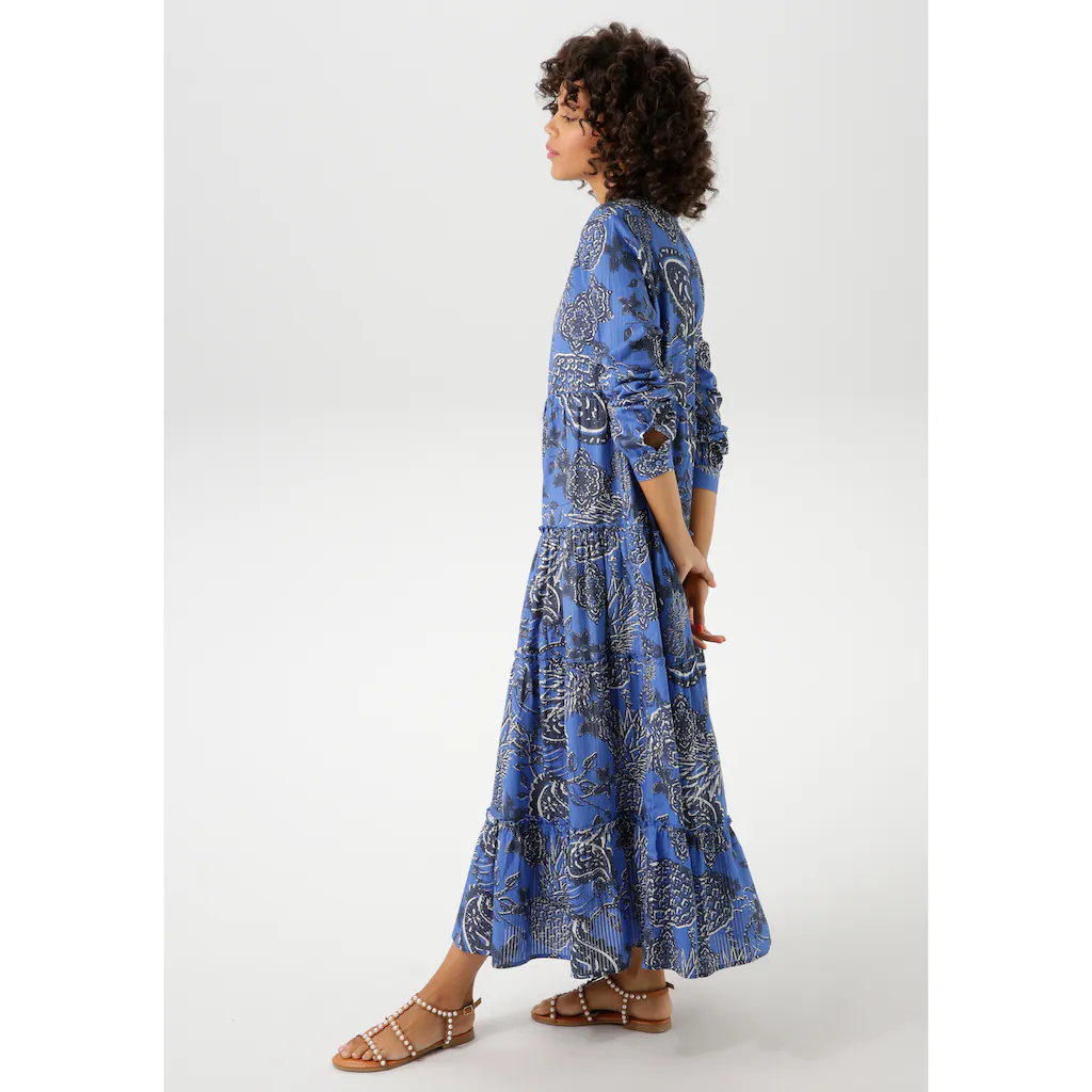 Aniston CASUAL Maxikleid mit extravagantem großflächigen Druck - NEUE KOLLEKTION Kostenlose Rückgabe