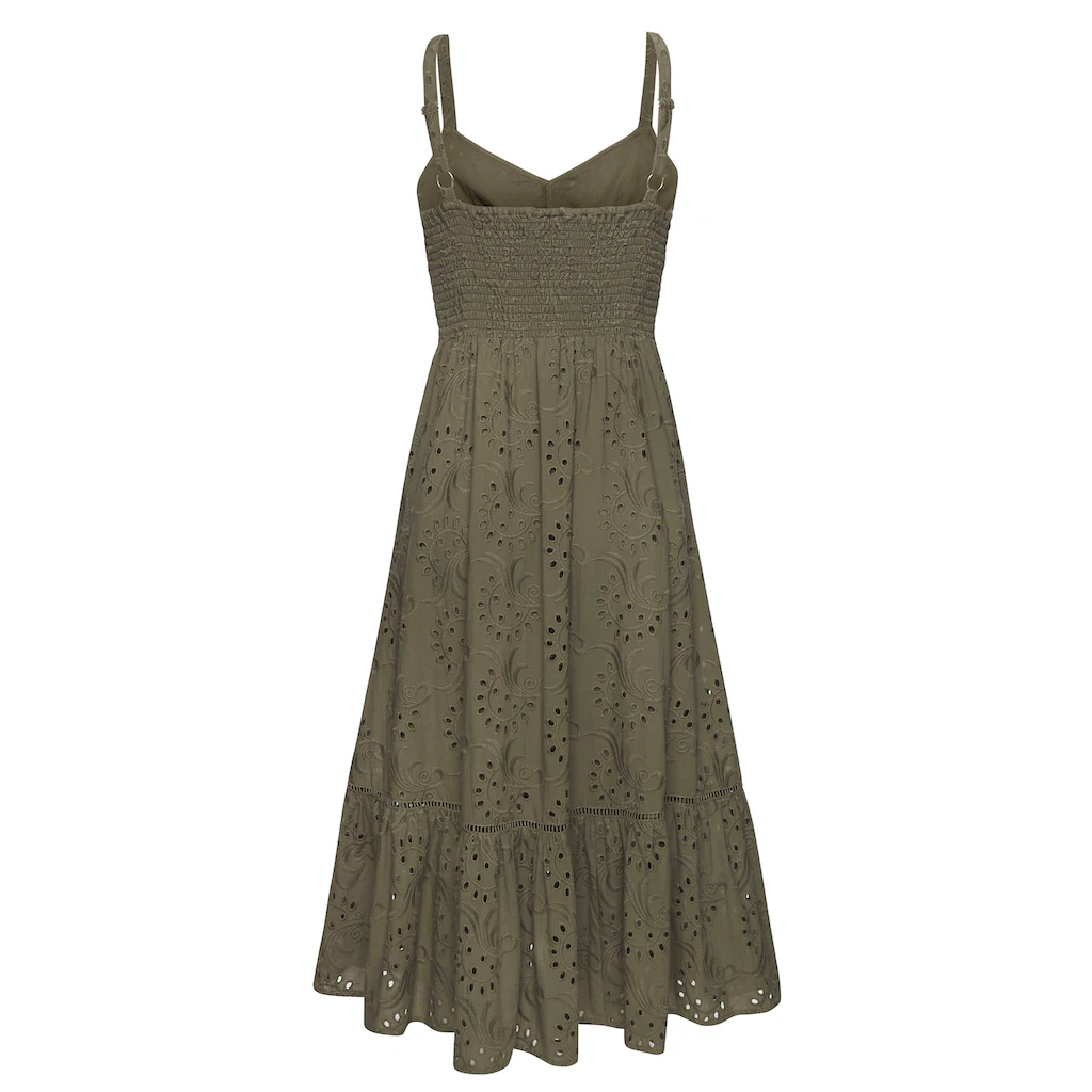 LASCANA Midikleid mit sommerlicher Lochstickerei Fabrikladen