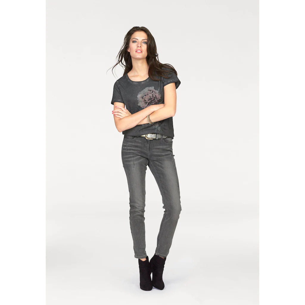 Aniston CASUAL T-Shirt mit Oil dyed-Waschung Günstiger Verkauf