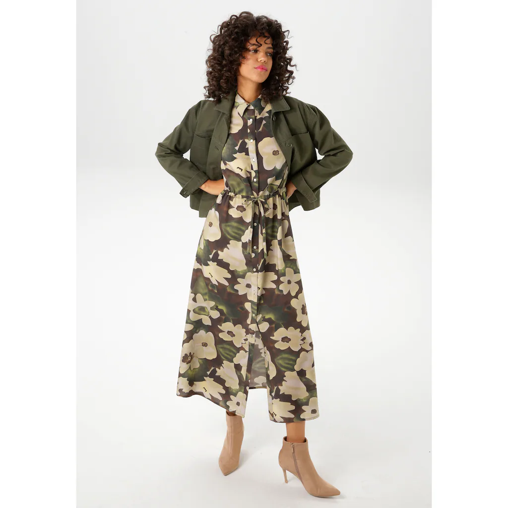 Aniston CASUAL Blusenkleid mit farbharmonischen Blumendruck im Batikdessin - NEUE KOLLEKTION Meist gekauft