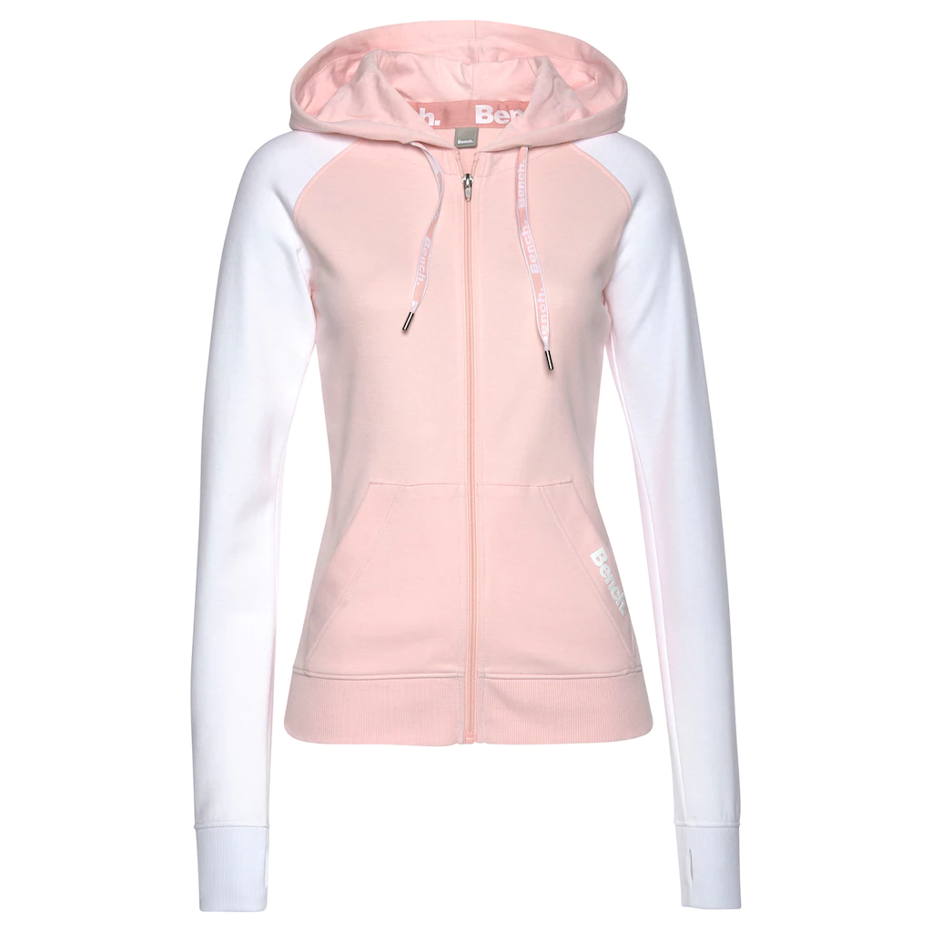 Bench. Loungewear Kapuzensweatjacke mit farblich abgesetzten Ärmeln Loungeanzug Günstig kaufen
