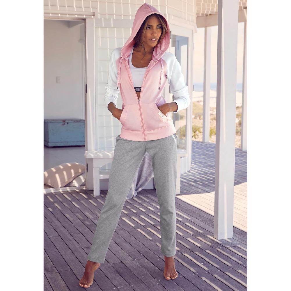 Bench. Loungewear Kapuzensweatjacke mit farblich abgesetzten Ärmeln Loungeanzug Günstig kaufen