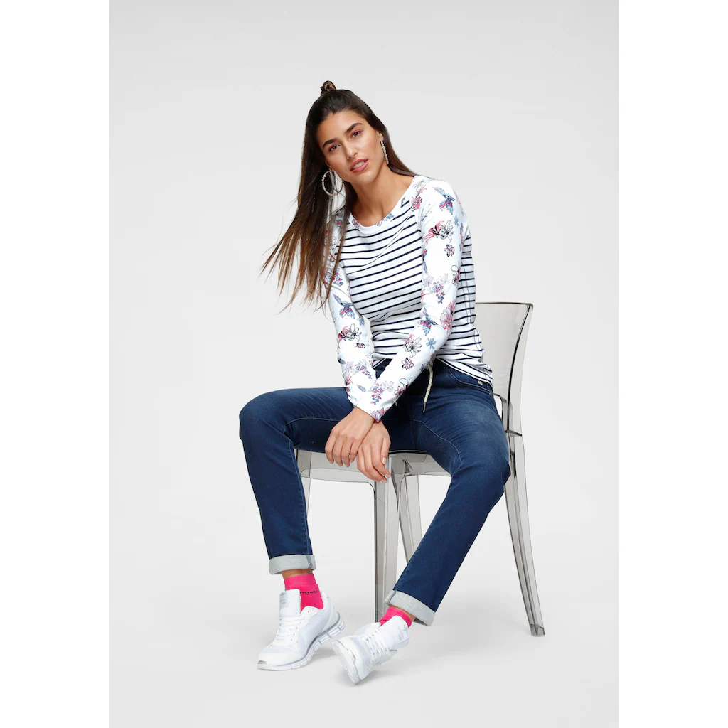 KangaROOS Langarmshirt Langarm sehr figurbetont aus Baumwolle Flash Sale