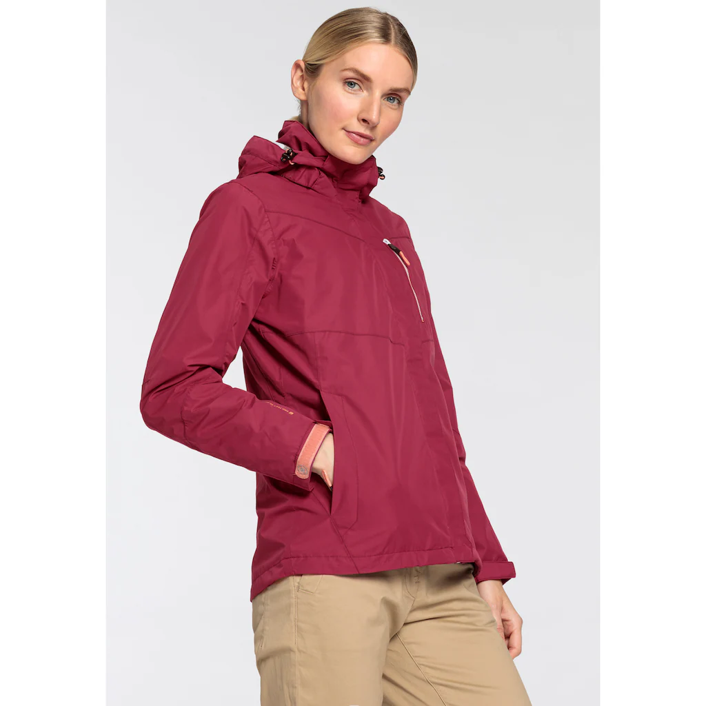Killtec Regenjacke mit Kapuze Wasser- & winddicht & leicht & abzippbarer Kapuze Lagerräumung
