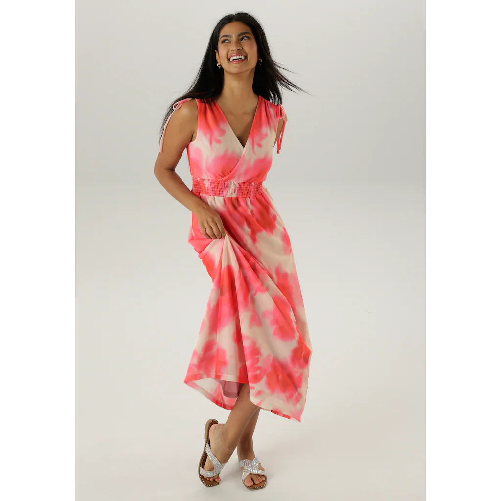 Aniston SELECTED Meshkleid mit Trägern zum Raffen - NEUE KOLLEKTION Zeitlich begrenztes Angebot
