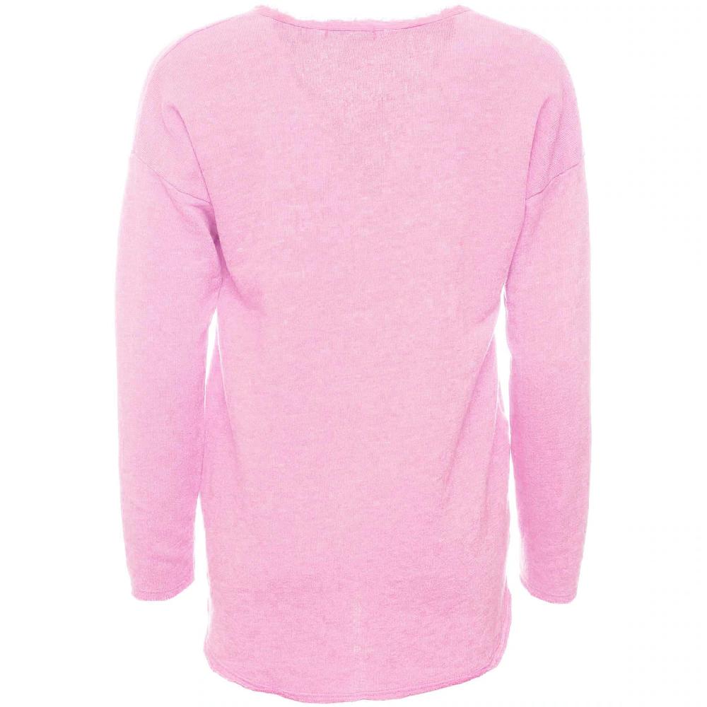 Zwillingsherz Sweatshirt mit ausgefranstem V-Ausschnitt im Vintage Look Tägliche Deals