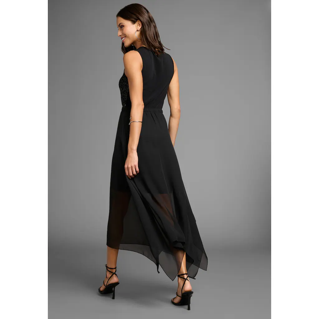 Laura Scott Cocktailkleid mit Pailletten im Oberteil Super Sparpreis