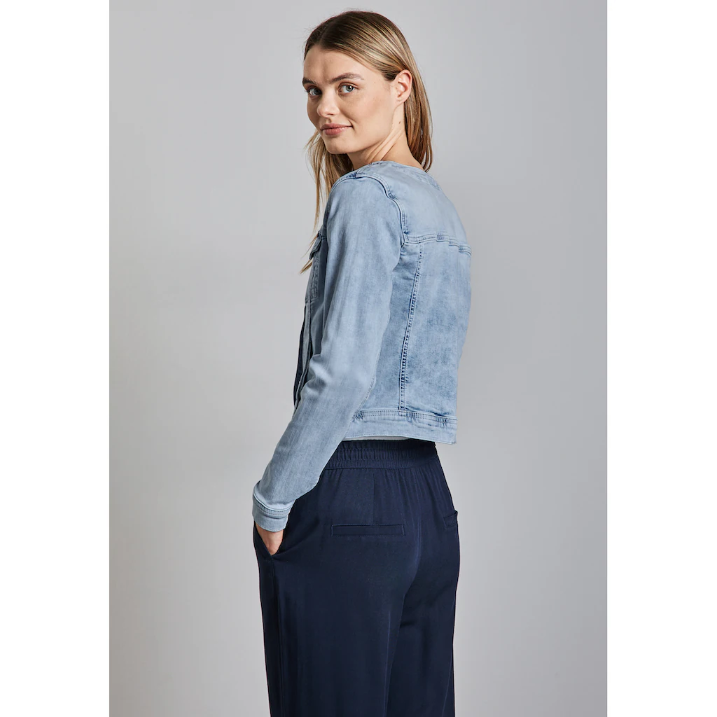 STREET ONE Jeansjacke ohne Kapuze mit Brusttaschen Letzte 3 Tage