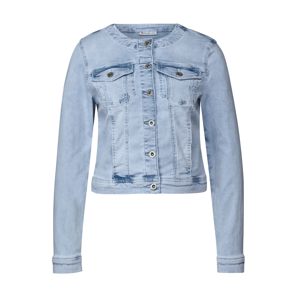 STREET ONE Jeansjacke ohne Kapuze mit Brusttaschen Letzte 3 Tage