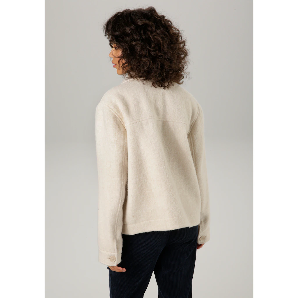 Aniston CASUAL Fleecejacke mit tonigen Knöpfen zu schließen Bis zu 50% Rabatt