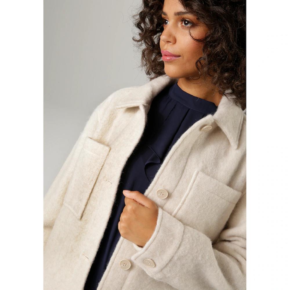 Aniston CASUAL Fleecejacke mit tonigen Knöpfen zu schließen Bis zu 50% Rabatt