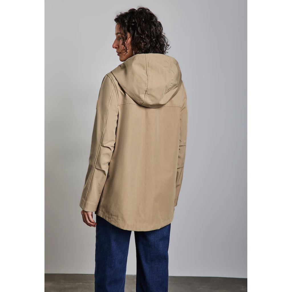 STREET ONE Kurzjacke mit Kapuze mit Kapuze mit Tunnelzugband Vierteljährliche Förderung