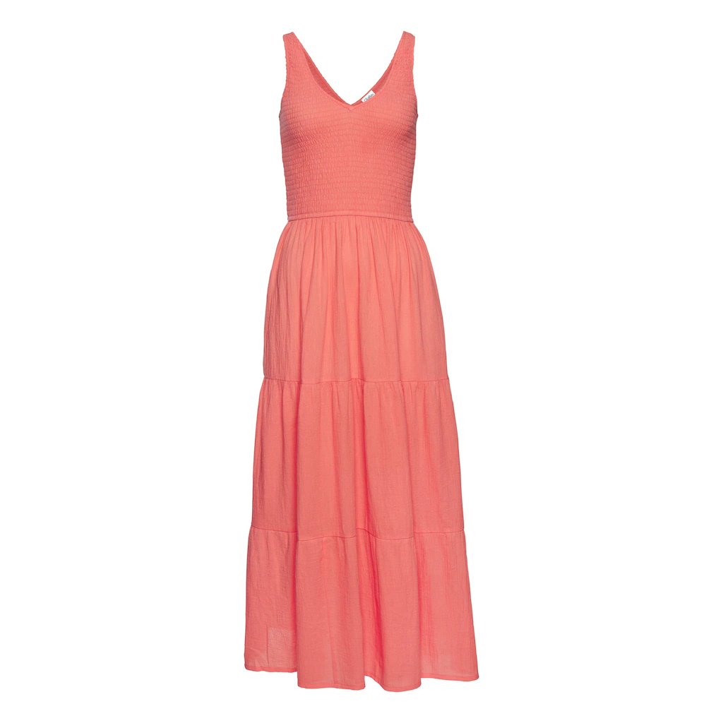 Beachtime Maxikleid aus gewebter Baumwolle Sommerkleid mit gestuftem Rock Bis zu 55% Rabatt