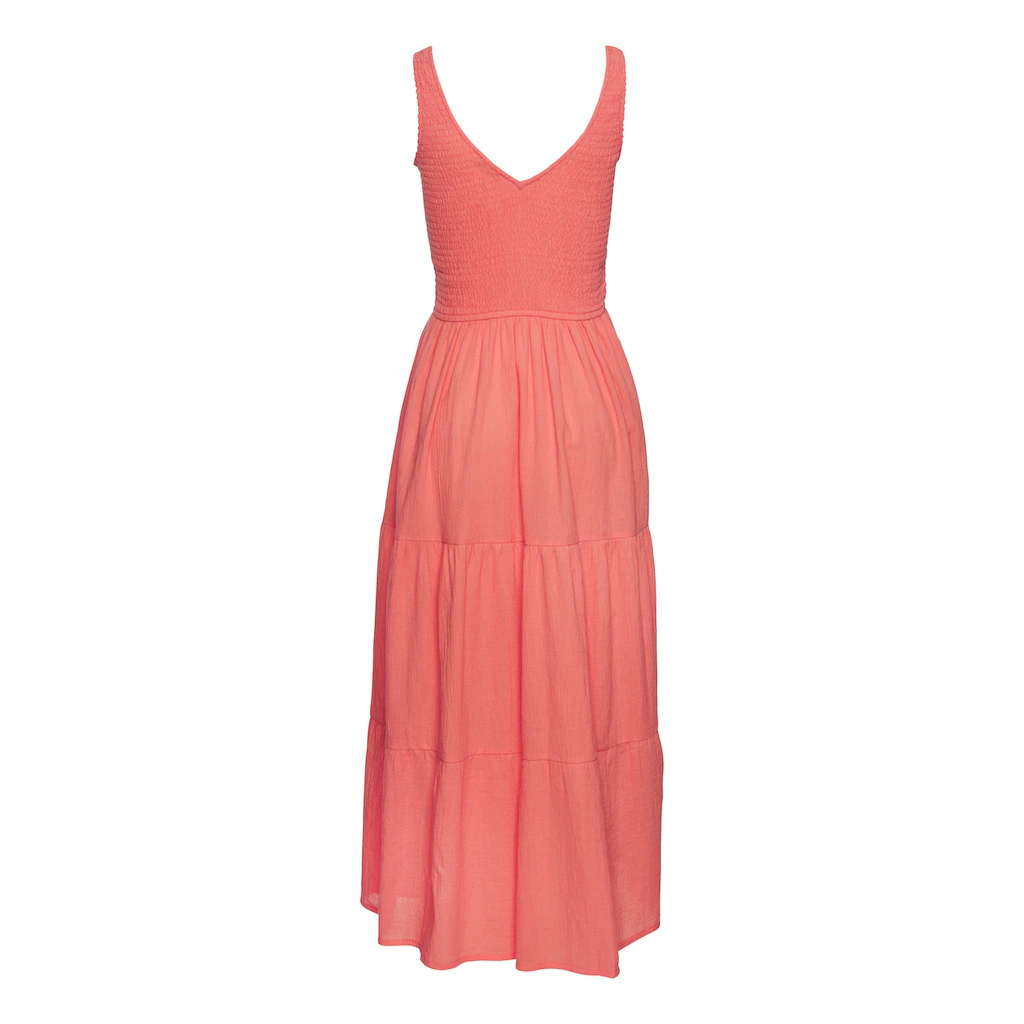 Beachtime Maxikleid aus gewebter Baumwolle Sommerkleid mit gestuftem Rock Bis zu 55% Rabatt