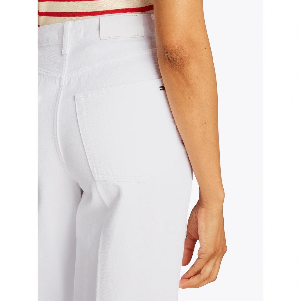 Tommy Hilfiger Weite Jeans »WIDE LEG HW LOU« mit Logo-Badge mit Nieten mit Bügelfalten 50% Rabatt mit kostenlosem Versand
