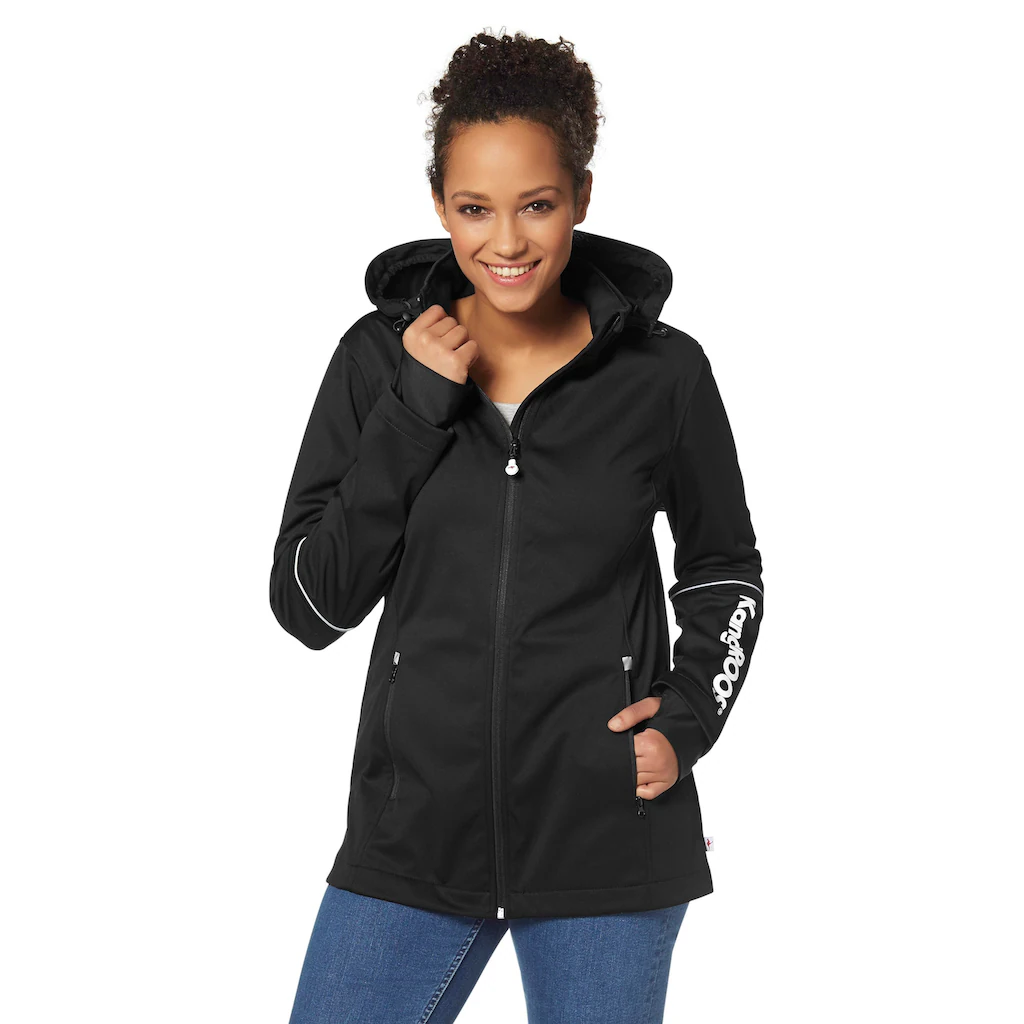 KangaROOS Softshelljacke mit Kapuze aus Softshell-Material figurumschmeichelnder Schnitt Kostenloser Versand international