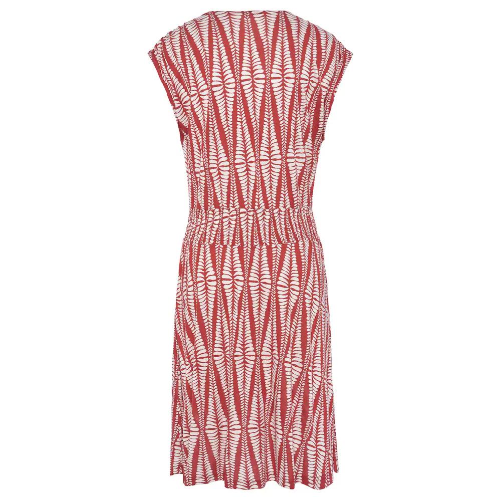 LASCANA Jerseykleid mit breitem Smokbund kurzes Sommerkleid mit Alloverprint 2025