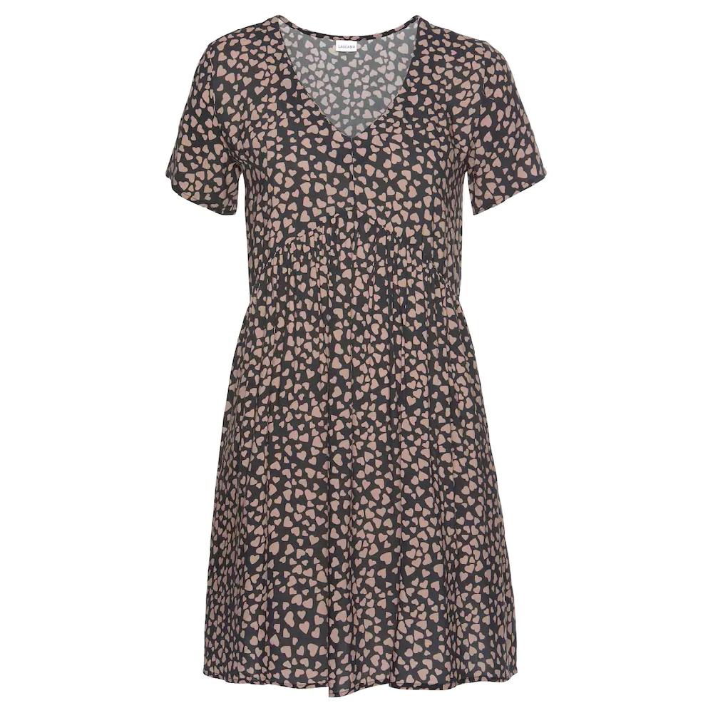 LASCANA Blusenkleid mit Herzchenprint lockeres T-Shirtkleid Sommerkleid Strandkleid Fabrik Onlineshop