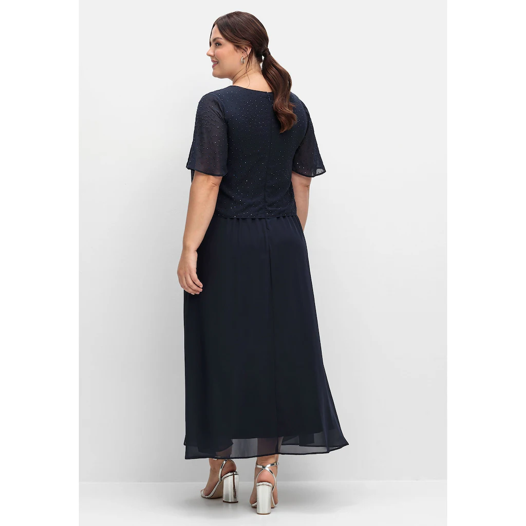 Sheego Abendkleid »Große Größen« im Lagenlook mit Schmucksteinen Sonderangebot