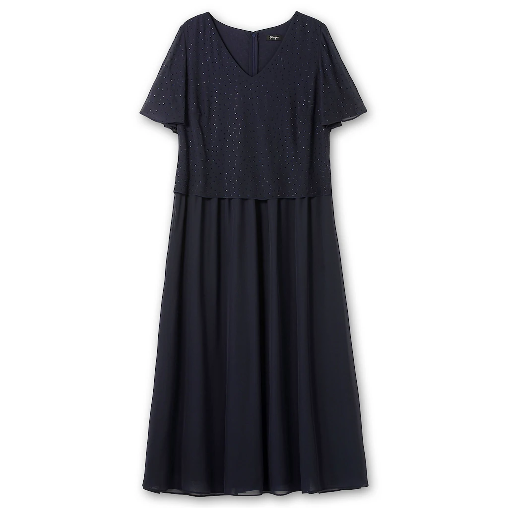 Sheego Abendkleid »Große Größen« im Lagenlook mit Schmucksteinen Sonderangebot