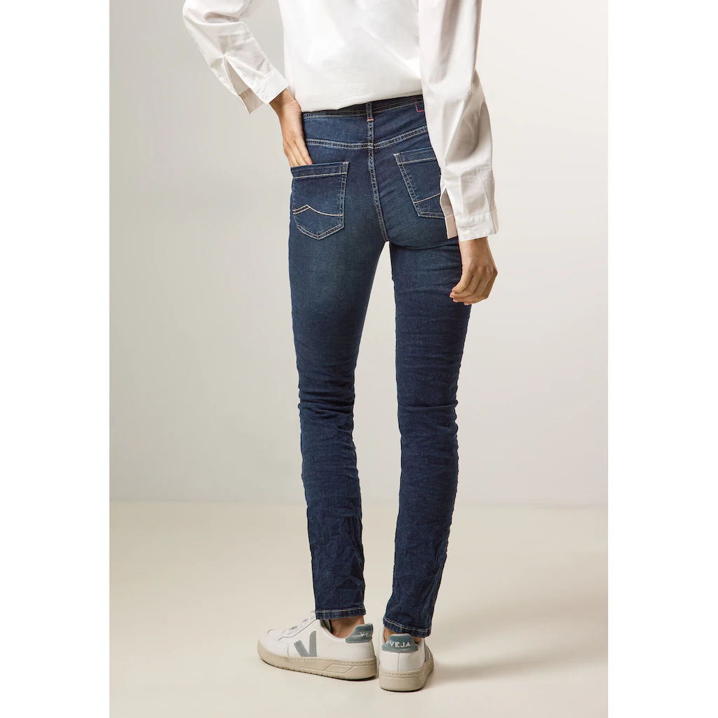 Cecil Slim-fit-Jeans »Style Vicky« in blauer Waschung Begrenztes Angebot