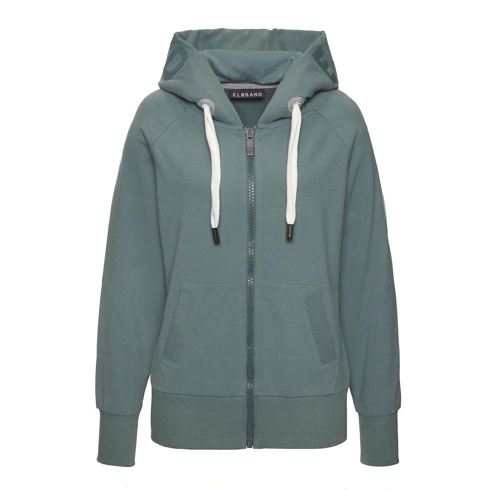 Elbsand Kapuzensweatjacke »Kelda« mit Logo-Stickerei an der Kapuze Basic Lagerräumung